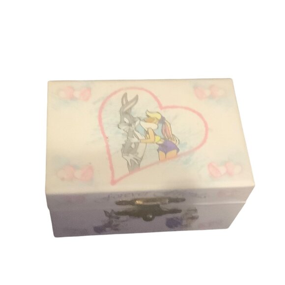 Vtg Looney Tunes "Forever Friends" Bugs Bunny & Lola Decorative Trinket Box - Picture 2 of 9